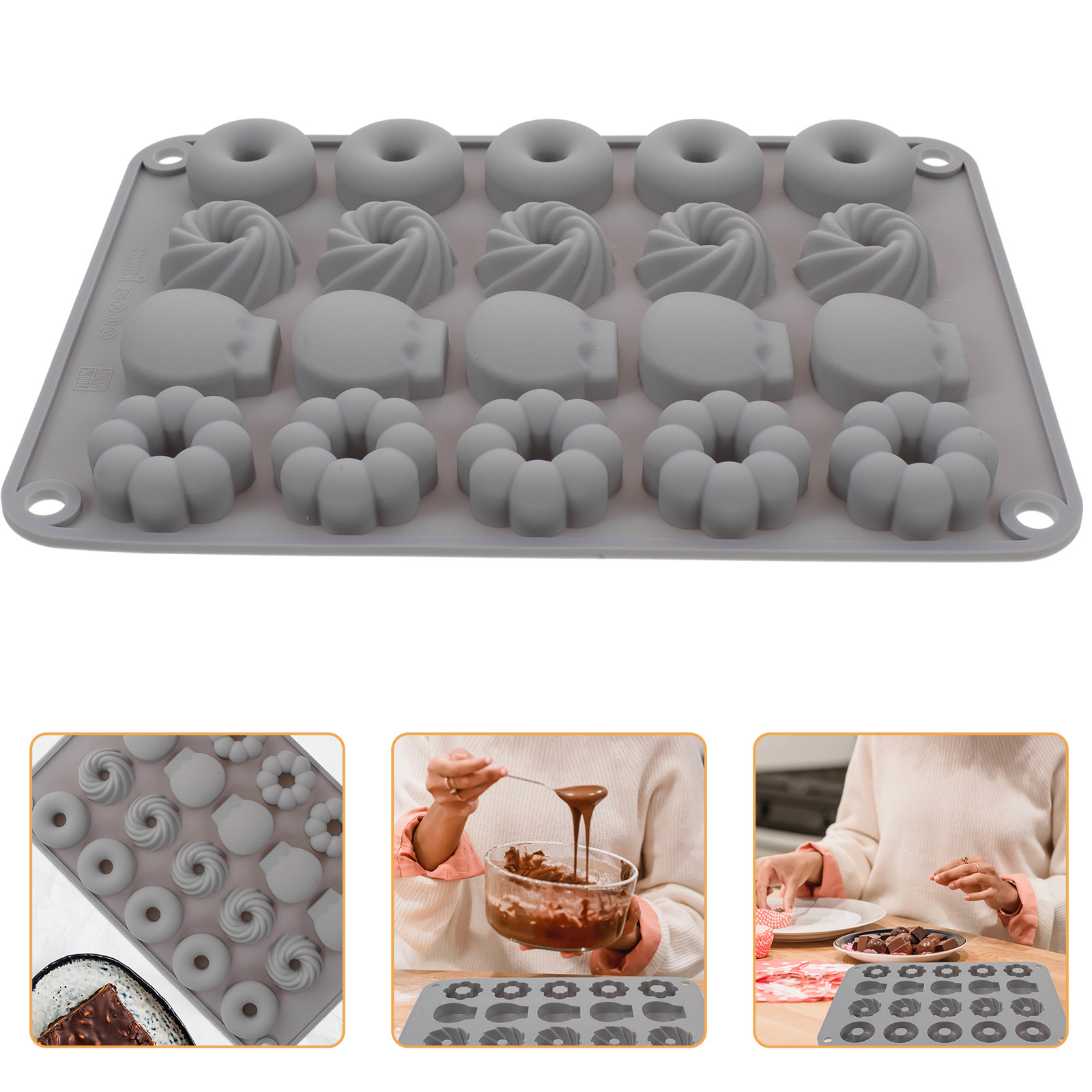 Donut Maker Mini - Forma silikonowa na mini pączki, odporna